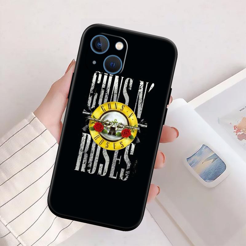 BH24 G-guns R-roses New High-End Shell Phone Case for iPhone 16 15 14 13 12 Pro Max Plus Mini