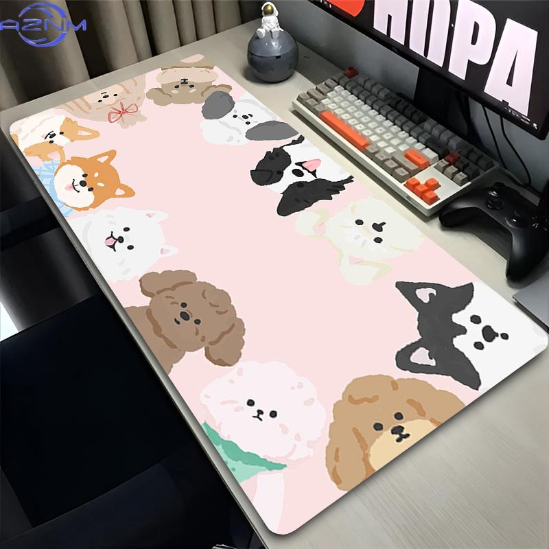 Rubber Mouse Pad Kawaii Nonslip Desk Mat Corgi Dog Cute Large Gaming Mousepad Gamer Hd Printing Mousepad Game Keyboard Pads Xxl