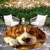 Beagle and flowers pattern round rug,Carpet Rug for Living Room Bedroom  Playroom ,Non-slip Floor Mat,Holiday Gifts and Birthday Gifts.