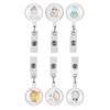 6pcs Retractable Badge Holder Cute Animal Pattern 360 Degrees  Degree Rotating Clip for ID Name Tag Card