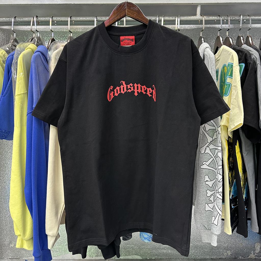 Godspeed American High Street Loose Teen Couple Crew Neck Pullover Casual Commuter ins Short Sleeves