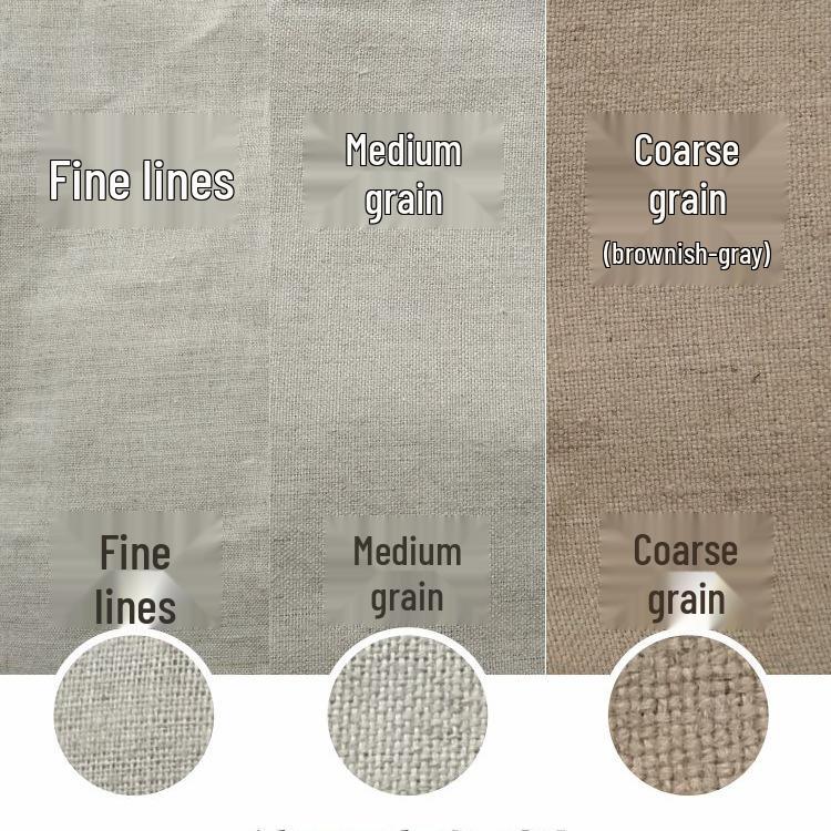 Негрунтованный льняной холст для живописи - Сырой, со средним или крупным зерном для масляной живописи