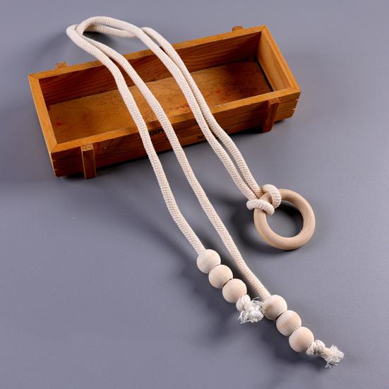 Ремень для штор из натурального дерева с кисточкой и кольцом-кисточкой Декоративные держатели для штор в гостиную Домашний декор