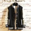 Fashion  Casual Baseball Uniform Cotton Spliced Regular Rib Sleeve Brand Clothing Bomber Jacket Men