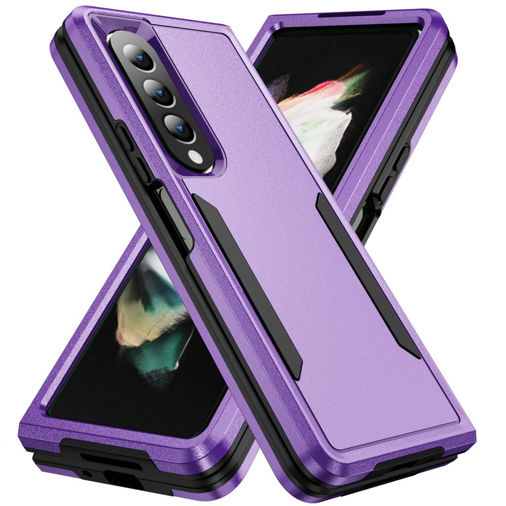 Чехол-броня 2-в-1 для Samsung Galaxy Z Fold 4, ударопрочный, с ТПУ-рамкой и защитной задней крышкой из твердого пластика. Fundas