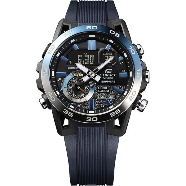 Casio Men's EDIFICE ECB-40YNP-1AJF [EDIFICE Nighttime Drive Series] Round Watch Digital Analog