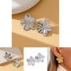 Chic Ins Style Gold Alloy Floral Earrings For Women Perfect For Any Occasion
