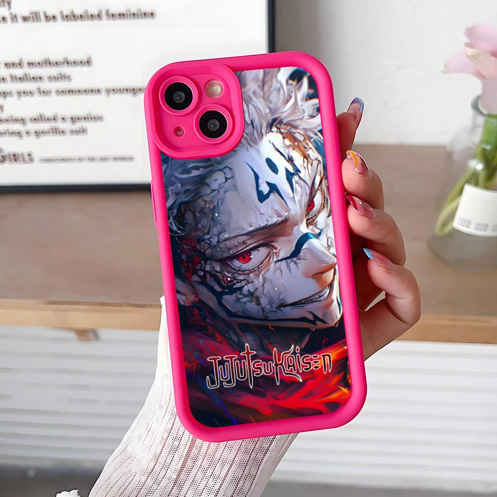 Чехол для мобильного телефона Jujutsu Kaisen Сукуна для iPhone 17 16 15 14 13 12 11 Air Pro Max Plus Утолщенный ТПУ Цветной Чехол Чехол Красивый
