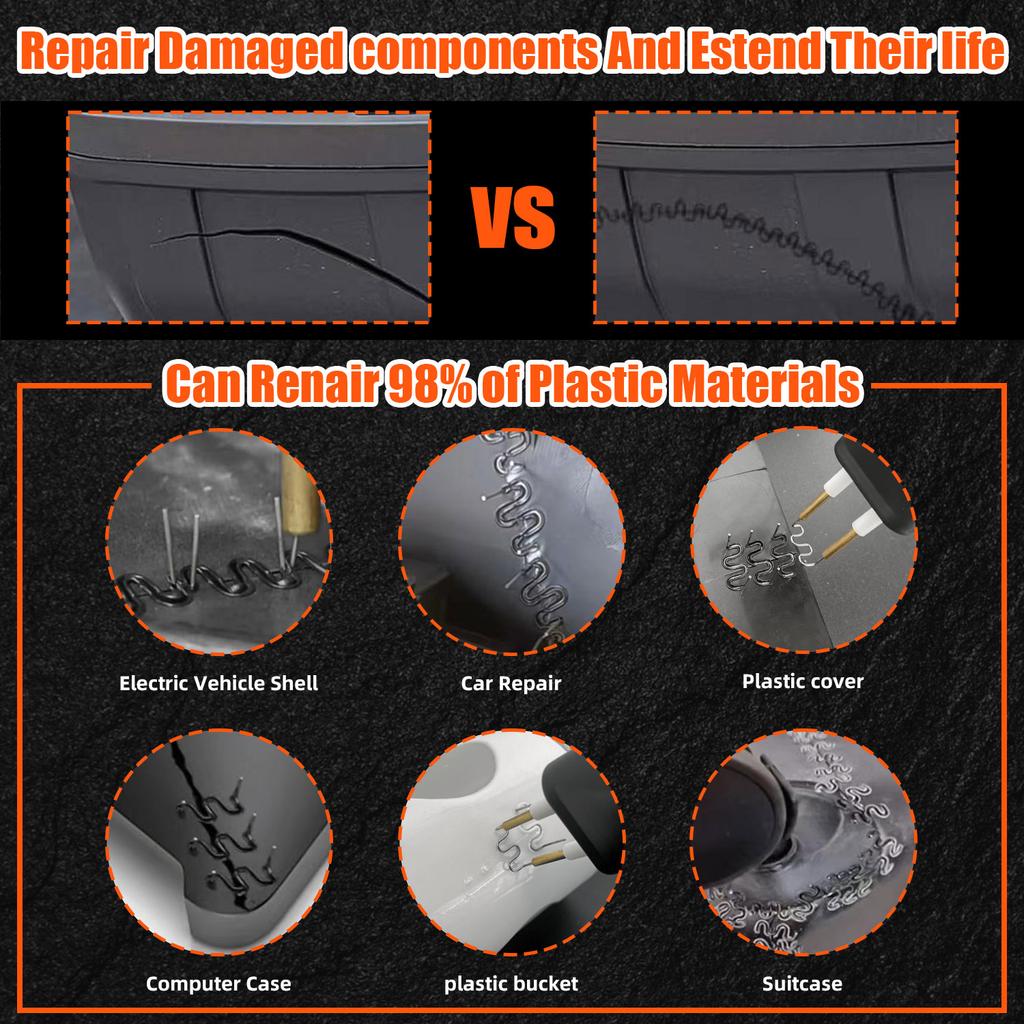 Беспроводной USB Мини Портативный Пластиковый Сварочный Аппарат с Защитным Боксом, 400 шт. Горячий Степлер Пластиковый Сварочный Аппарат