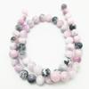 6/8/10mm Pink Zebra Persian Jade Natural Beads Jewelry Accessories