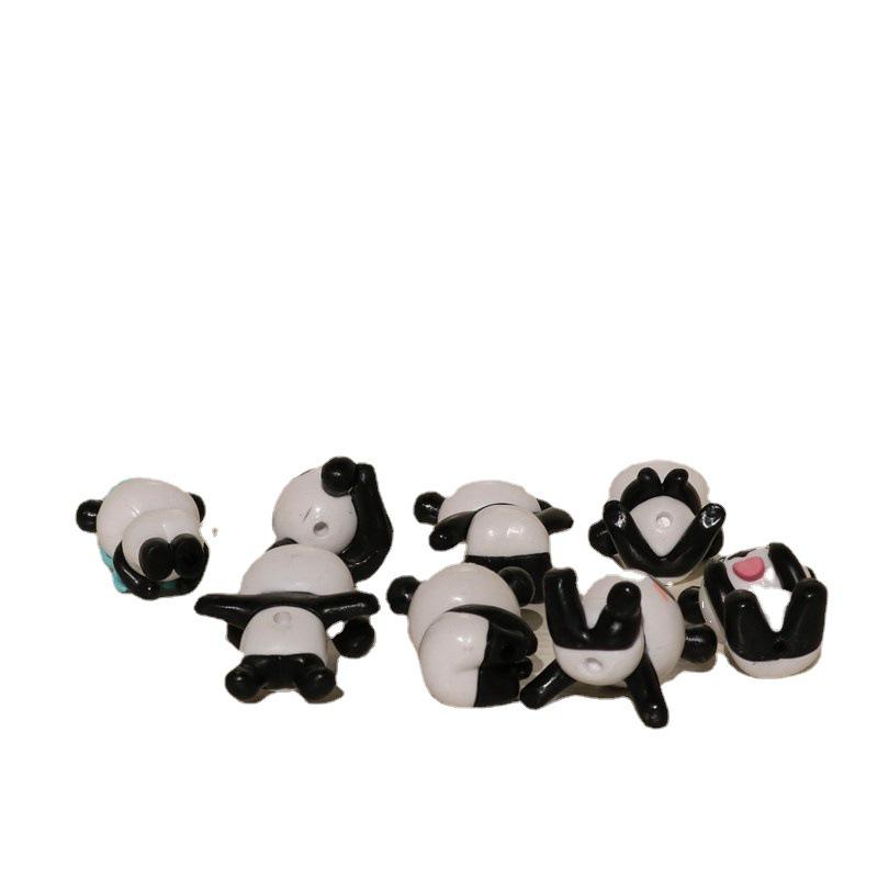 8 Styles Panda Doll Figure: Car Ornament, Scenic Spot Gift, Fridge Magnet, PVC Toy