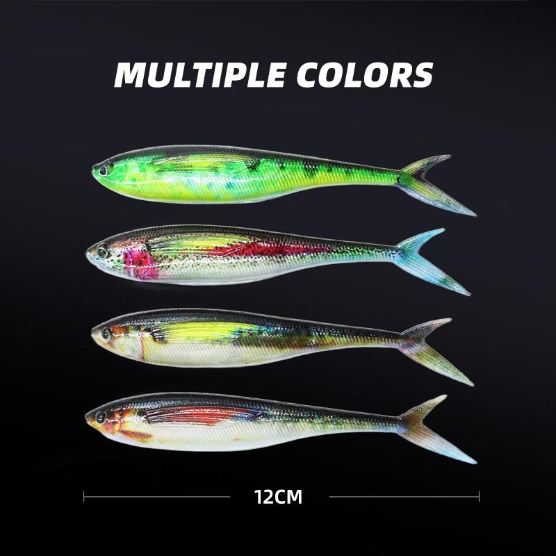 Selco China 8Pcs/Bag Soft Bionic Bait All Water Fishing Soft Pvc Lure Saltwater Fishing Fork Tail Lure