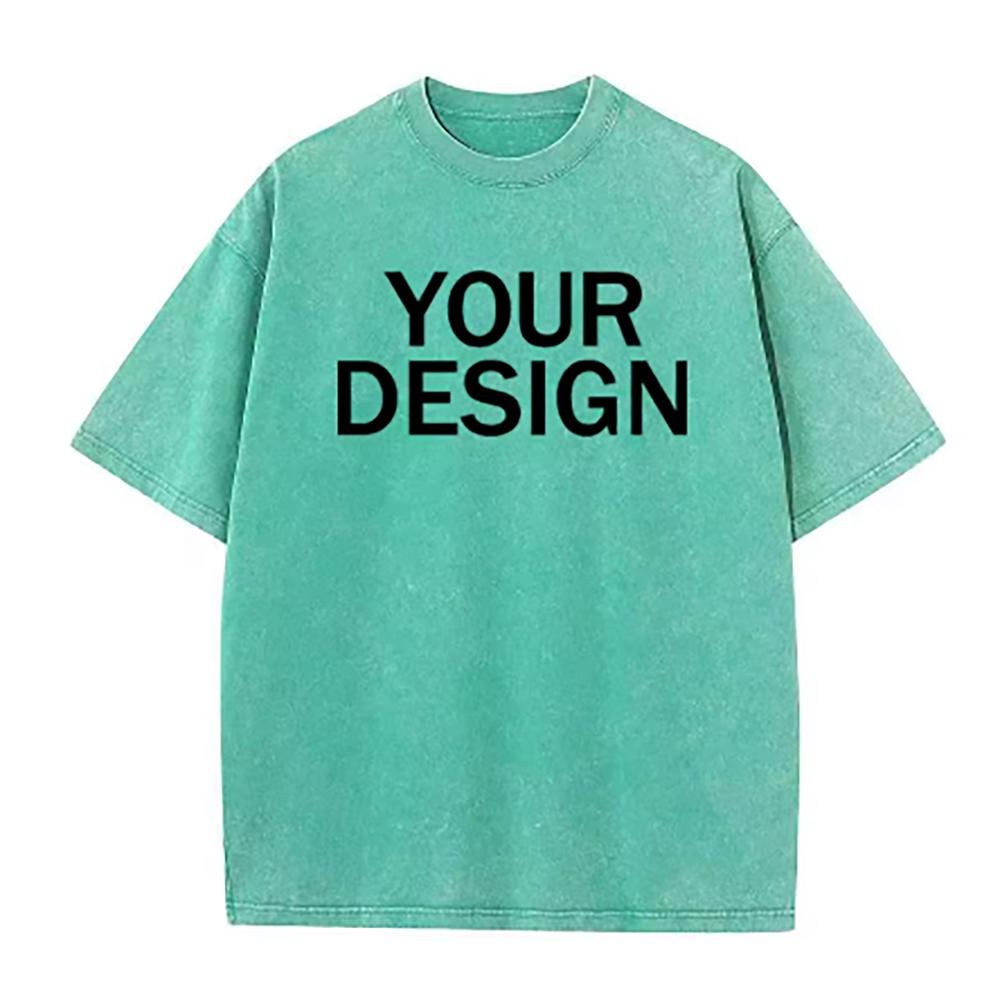 Футболка DIY 0101 из хлопка с винтажным принтом на заказ, оверсайз, с коротким рукавом, футболка в стиле рэпера, уличная одежда, мужская футболка