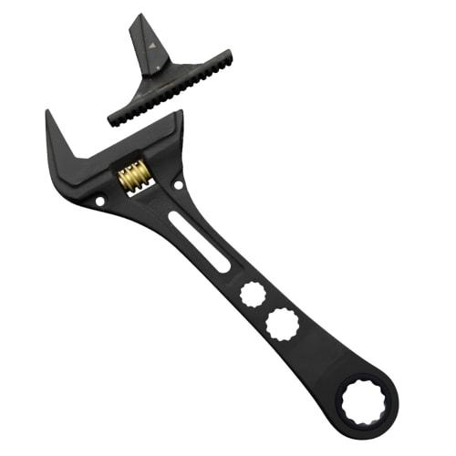 Fujiya Geared Pile Wrench, Black and Gold, Maximum Opening 38mm, FGLP-38-BG