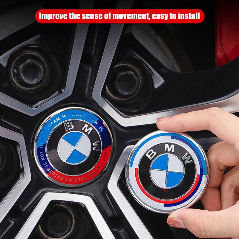 4Pcs 56mm 68mmCar Logo Wheel Center Hub Cap Cover Accessories For BMW iX1 i7 F07 F48 F39 F34 F40 F45 F46 G30 G20 G32 E70 E71 E66
