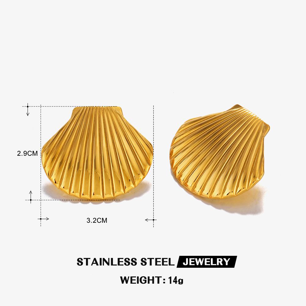 2026 New Stainless Steel Starfish Shell Earrings for Women Beach Vacation Style Luxury Thread Ear Dangle Jewelry Not Fading