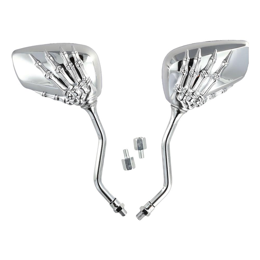 Мотоциклетный скелет череп рука коготь тень зеркало заднего вида установка для 8 мм 10 мм модернизация зеркал заднего вида X5D2