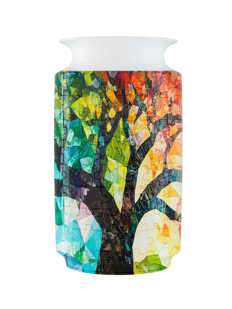 Non-Toxic Puzzle Flower Vase Panda 3D Porcelain Design Made Plastic Home Decoration And Flower Arrangement Housewarming Kids Toys Gifts