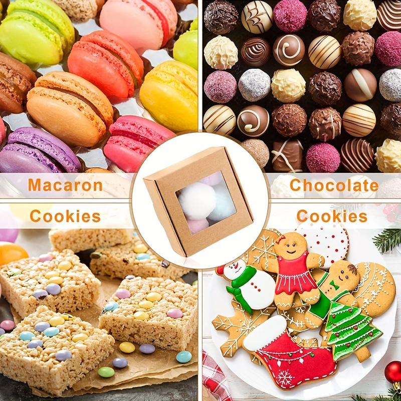 1 комплект/30 шт., самодельная коробка для мыла, маленькая подарочная коробка, мини-коробка для выпечки из крафт-бумаги с окошком, подарочная коробка для выпечки, конфет, мыла (коричневый)