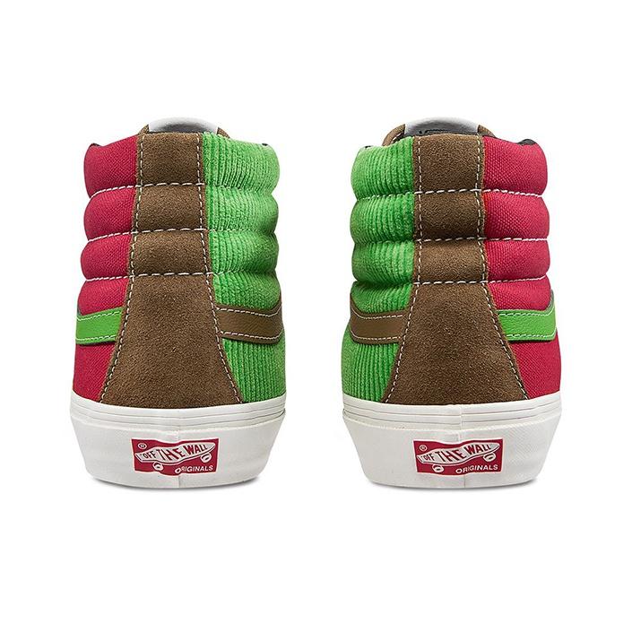 Vans Стиль 138 Ua Og Lx Высокие кеды для скейтборда Унисекс Кроссовки Красно-зелено-черные VN0A45KDTPF