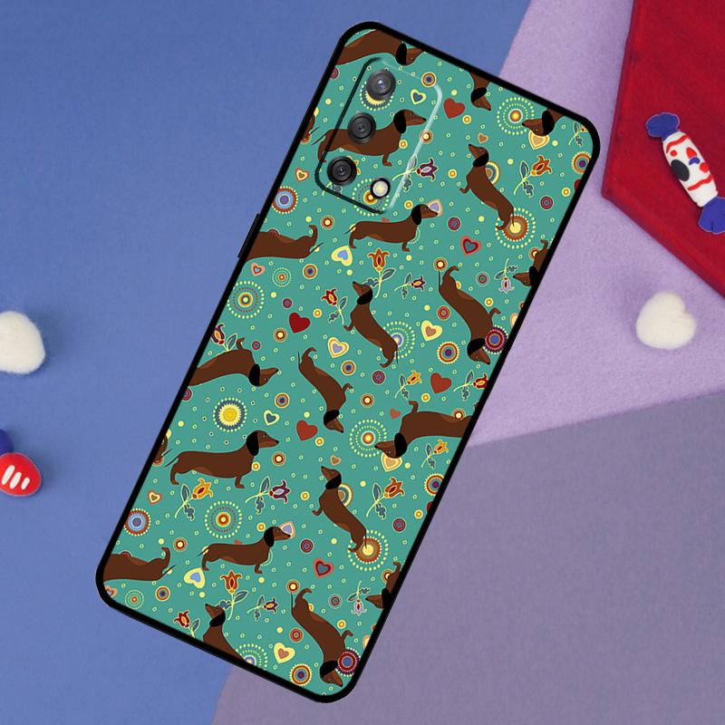 Чехол для собаки таксы для OPPO A96 A76 A16 A18 A58 A78 A98 A17 A77 A54 A57 S A74 A5 A9 A53 A52 A72 A15 A93