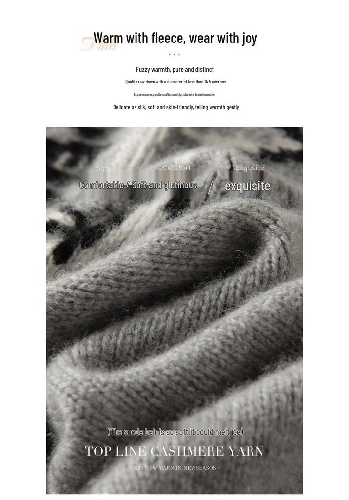 Женский толстый теплый кардиган-свитер из кашемира в стиле Fair Isle на молнии - Круглый вырез, цветовые блоки для осени/зимы