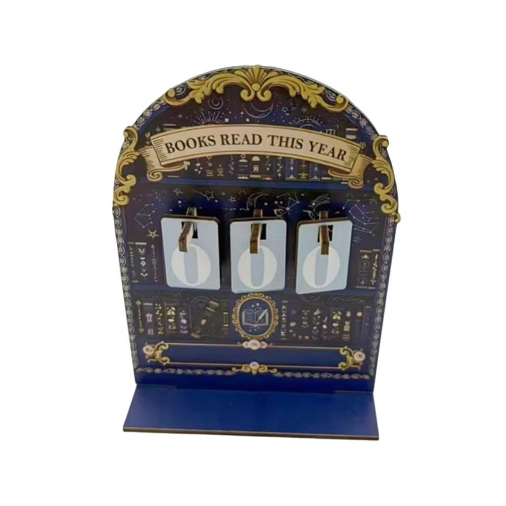Ретро Трекер Читательского Вызова Деревянный Регистратор Чтения Книг Украшение Книжной Полки Книжный Червь