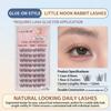 Small Moon Bunny False Eyelashes Natural Fiber Lashes for Women Lightweight Comfortable Design
