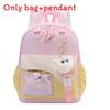 Color Blocked Childrens Backpack With Plush Pendant For School And Outings