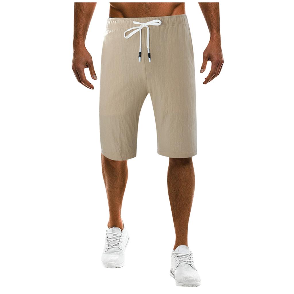 Fashionable Men'S Shorts With Drawstring Color Loose Fitting Casual Sports Shorts