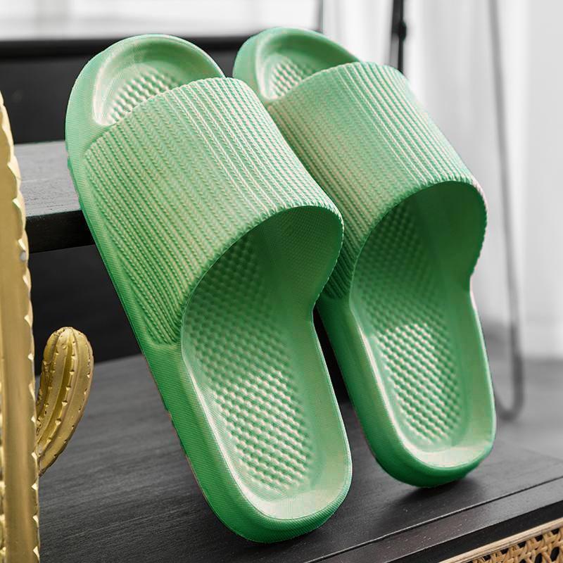 Новые модные женские летние домашние тапочки с толстой подошвой, мужские прохладные тапочки