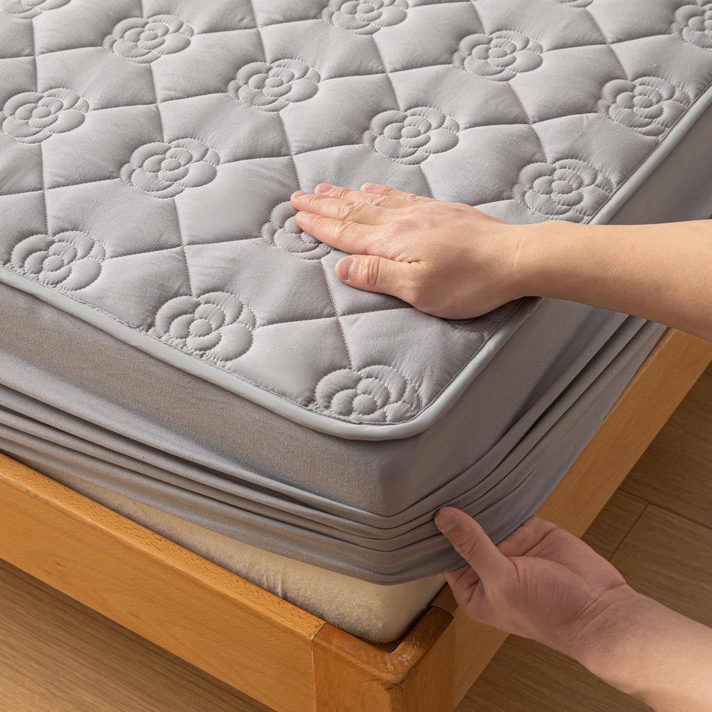 Водонепроницаемый утолщенный чехол для матраса, защитный чехол, моющийся жаккардовый простыня на резинке, латексный коврик, покрывало для кровати 120x200 120/150/180/200x200 см