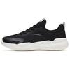 Тканевые нескользящие износостойкие низкие тренировочные кроссовки женские Черно-белые 122317713-1