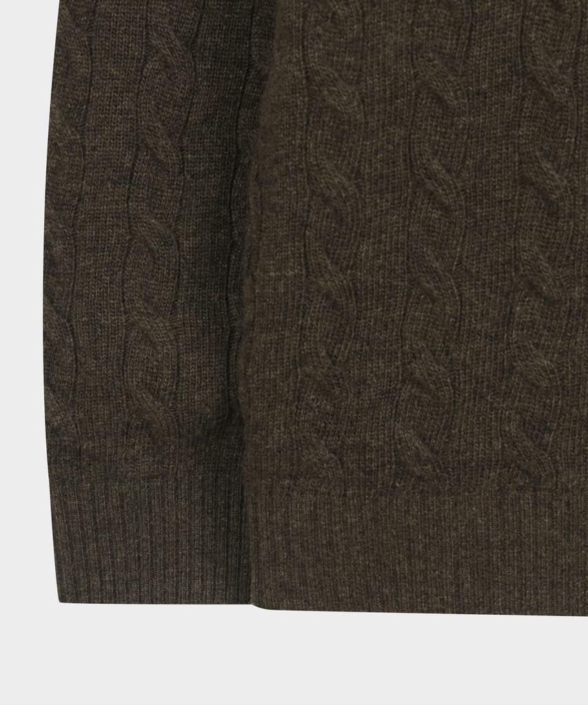 Шерстяной свитер с косами BROOKS BROTHERS (коричневый) (Bbwrmbf401)