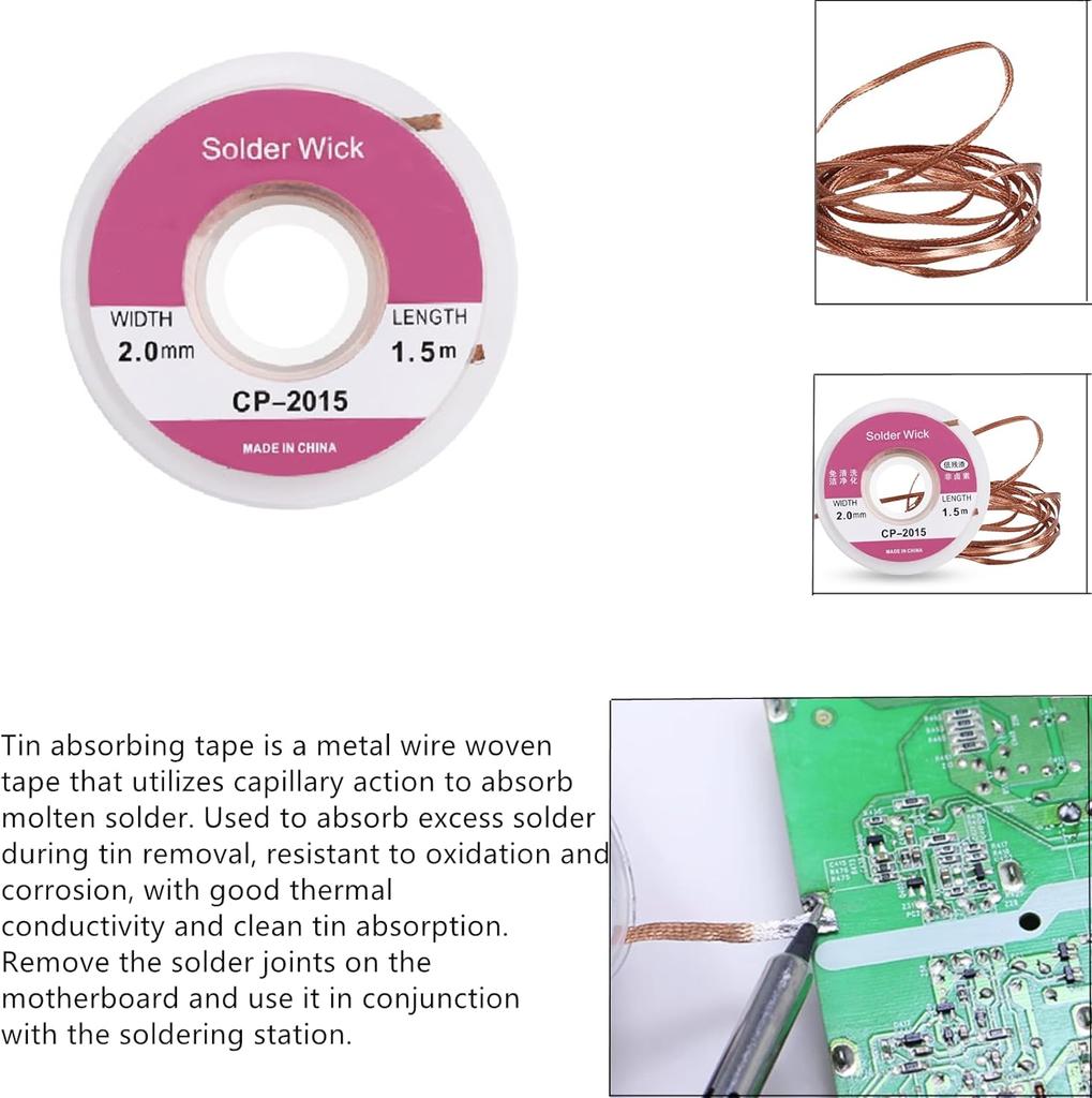 Soldering Iron Kit 60W 110V 220V Adjustable Temperature Solder Tool Set with 5pcs Soldering Tips, Tweezers, Solder Wick