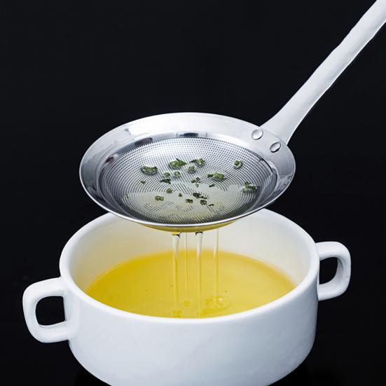 Мелкоячеистая проволока из нержавеющей стали, скиммер для масла, сито, дуршлаг для муки, кухонная ложка