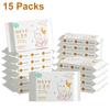 15 упаковок супермягких высококачественных бумажных полотенец, безопасных для детской кожи, портативные сухие салфетки, 120 листов увлажняющих салфеток с лосьоном
