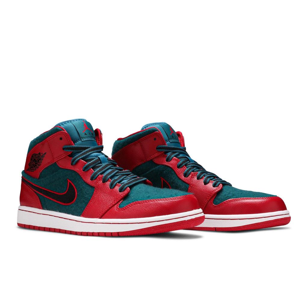 Air Jordan 1 Mid 'Gym Red Dark Sea' (Unisex) Gym Red / Black-Dark Sea Vintage Basketball Shoes 633206 608