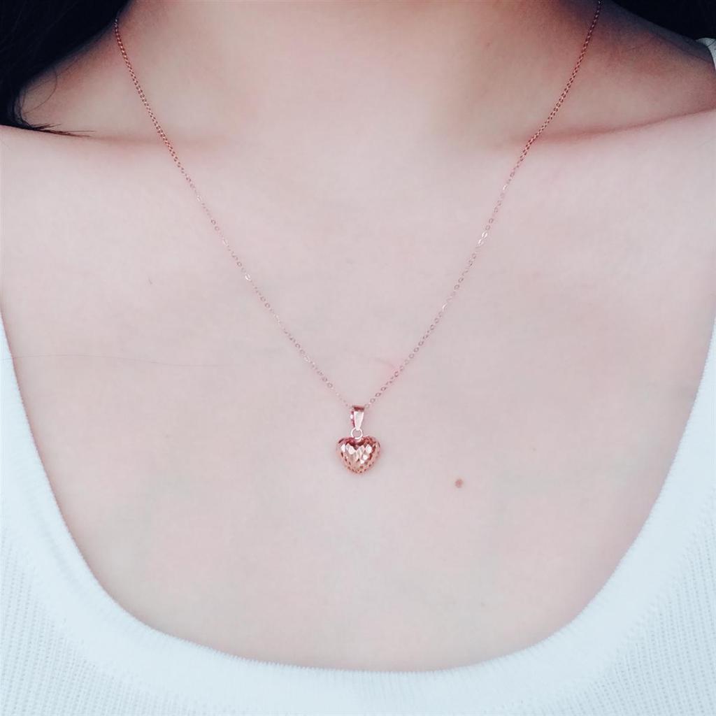 Пурпурно-золотой цыганский персиковый кулон в форме сердца, модный, с индивидуальностью, трендовый, женский, с покрытием из розового золота