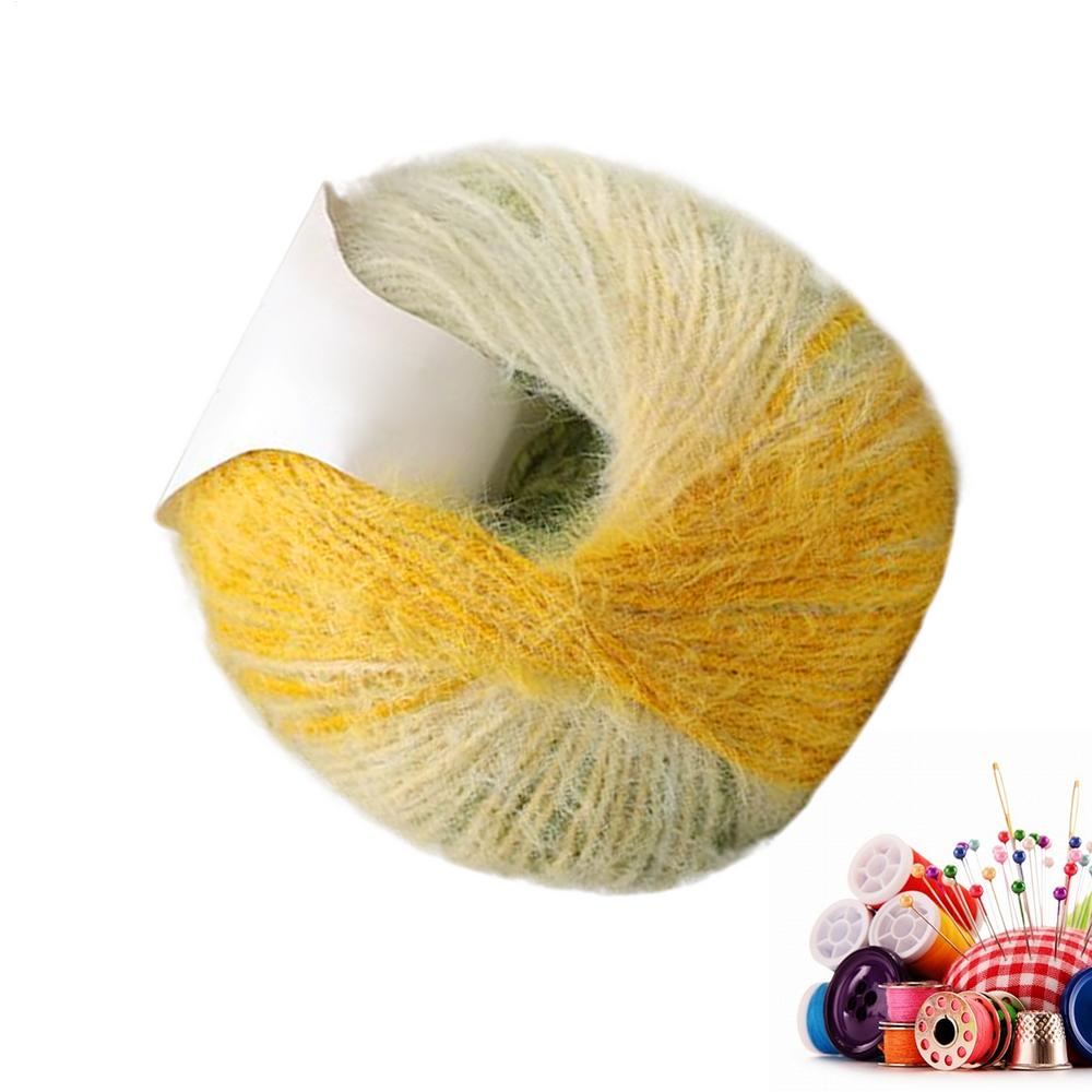 Пряжа для вязания крючком Шерсть Акрил Смесовая Градиентная нить 2 X 100г Длинный ворс Пряжа для вязания крючком для начинающих Для хобби Квилтинговые проекты