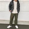 Uniqlo Однотонные повседневные брюки прямого кроя с высокой талией, унисекс, цвет Оливковый 450277-56