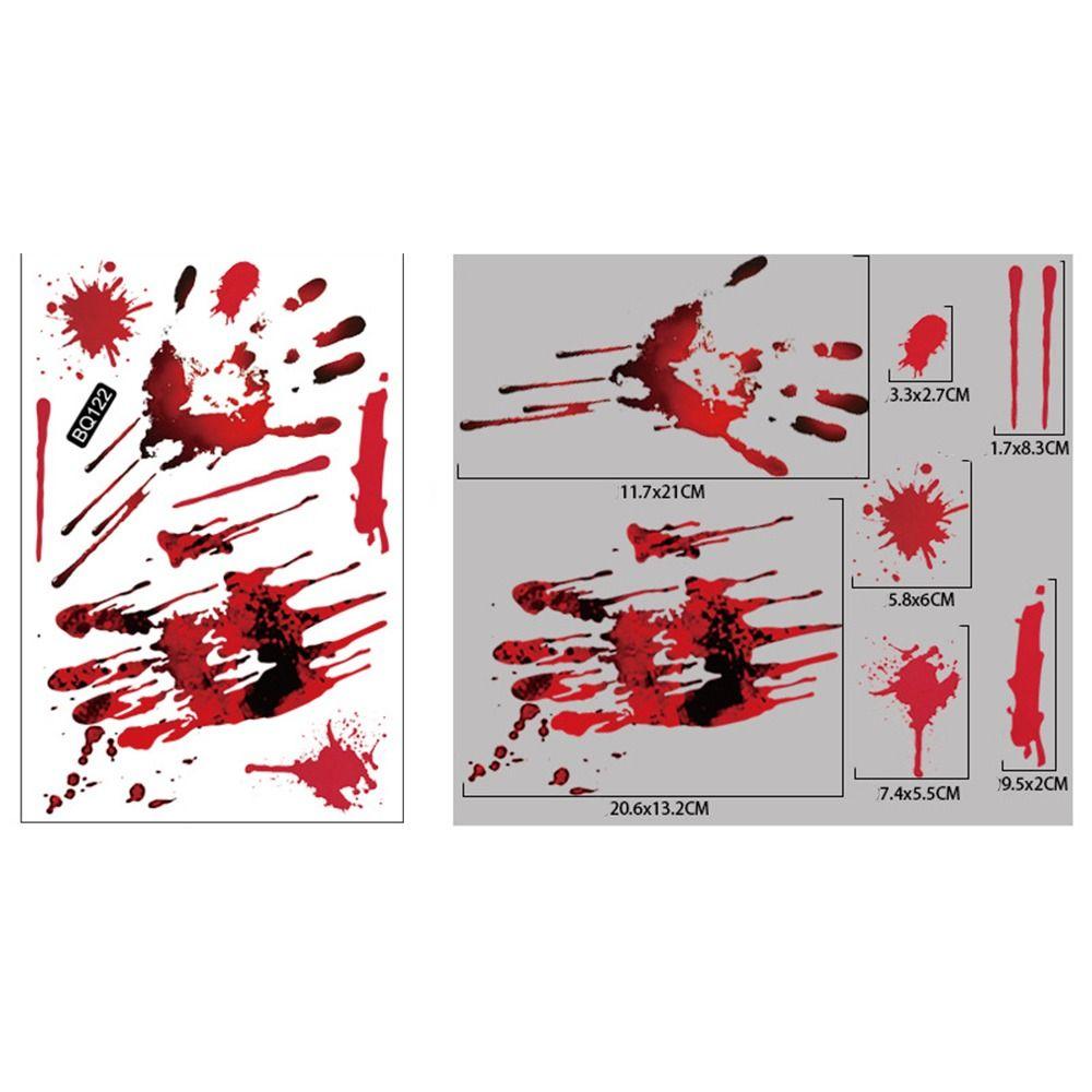 Large Size Scary Halloween Sticker Electrostatic Halloween Bloody Decal Window Ghost Decal  Home