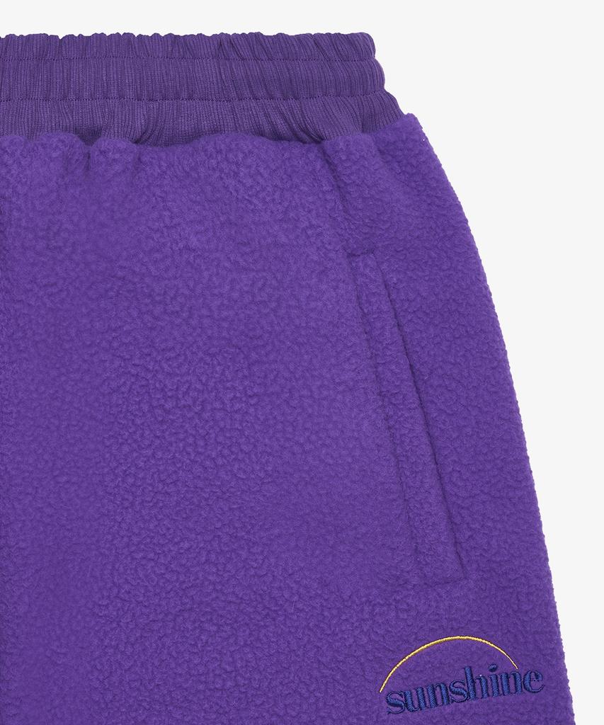 GOLDEN SUNSHINE Sherpa Fleece Jogger Pants_Purple