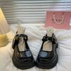 French Mary Jane Small Leather Shoes for Women 2025 Spring New Black Round Head Japanese Platform High Heel Retro Single Shoes for Women