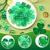 Non-Toxic 30/50Pcs Green Acrylic Lucky Leaf Ornaments St Patricks Day Shamrock Decor Vase Filler Table Scatter