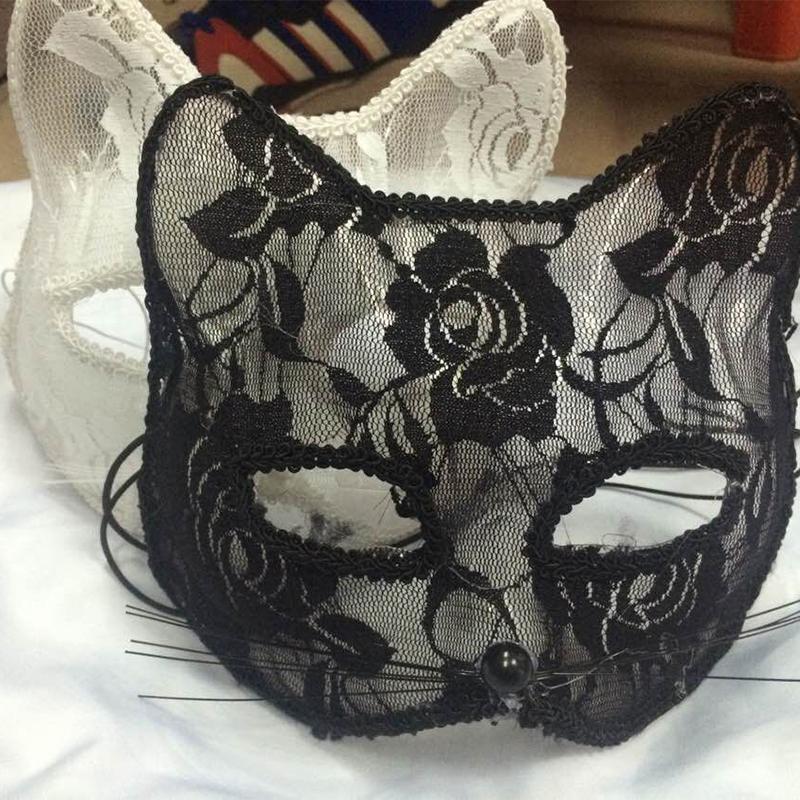 Halloween Cosplay Fox Mask Lace Sexy Eye Mask Animal Mask Half Face