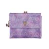 ANNA SUI Кошелек-раскладушка с застежкой-сердечком и розой [Новый цвет] Женский кошелек с отделением для купюр и слотами для карт, Большая вместимость, Застежка-клапан, 317985, Фиолетовый