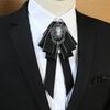 Ribbon Bow Tie Rhinestone Ribbon Bow Brooch Fashion Neck Tie  For Men and Women