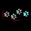 12.8x5.5CM Laser Vinyl Pet Paw Pattern Car Motorcycle Body Bumper Hood Window Decal Scratch Sticker