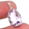 Natural Pink Amethyst Gemstone 925 Solid Sterling Silver Jewelry Pendant 1" Y2U77